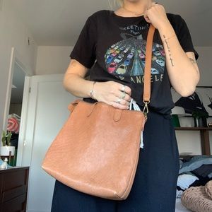MADEWELL Crossbody leather mini transport tote